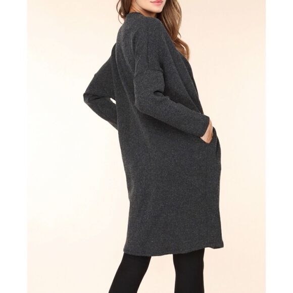 Heavy Knit Long Cardigan Jacket - Picture 3 of 4